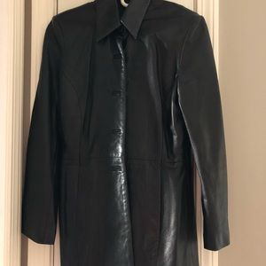 Woman’s Black Leather coat